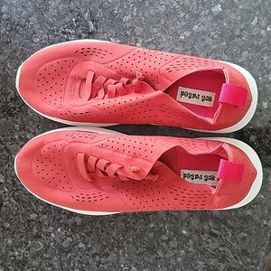 Red slip on sneakers size 8